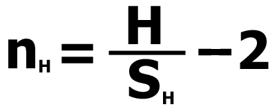 equation for finding the number of rows to work