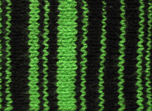 stripes knitted based on ASCII codes.