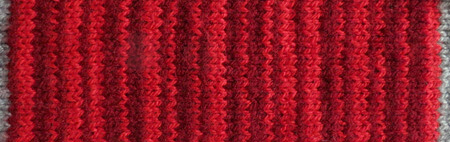 stripes knitted in a kolakoski sequence