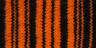 stripes knitted based on Morse code