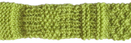 small sampler, ten stitches across
