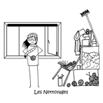 cartoon of les nettoyages
