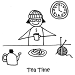cartoon of tea time
