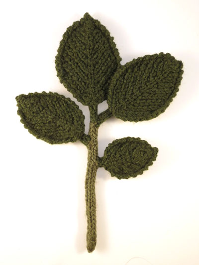 photo of knitted elm twig