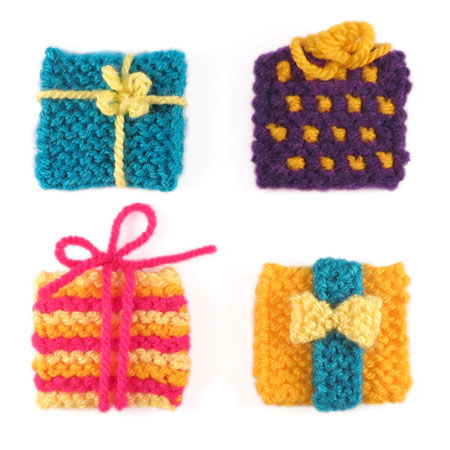 photo of little knitted presents