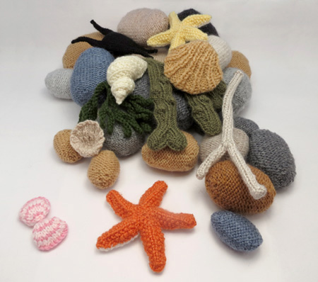 photo of knitted beach