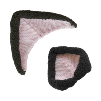knitted cat ears