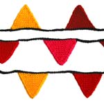 a knitting pattern for miniature bunting