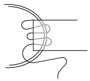 Diagram showing how to fix the links together.