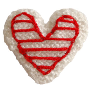 two-tone heart decoration