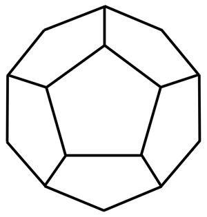 Diagram of a dodecahedron.