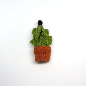 knitted pot plant